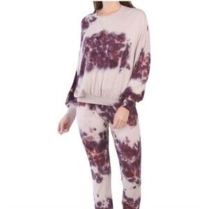 Young Fabulous & Broke Juliette Set Jogger Sweatshirt Sz. Medium Tie Dye Lounge